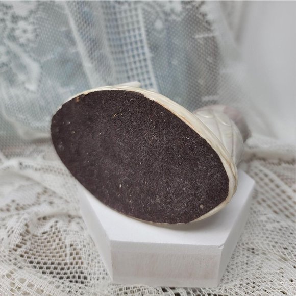 Marble Owl Card Holder Vintage Blue Eyes - Picture 8 of 8